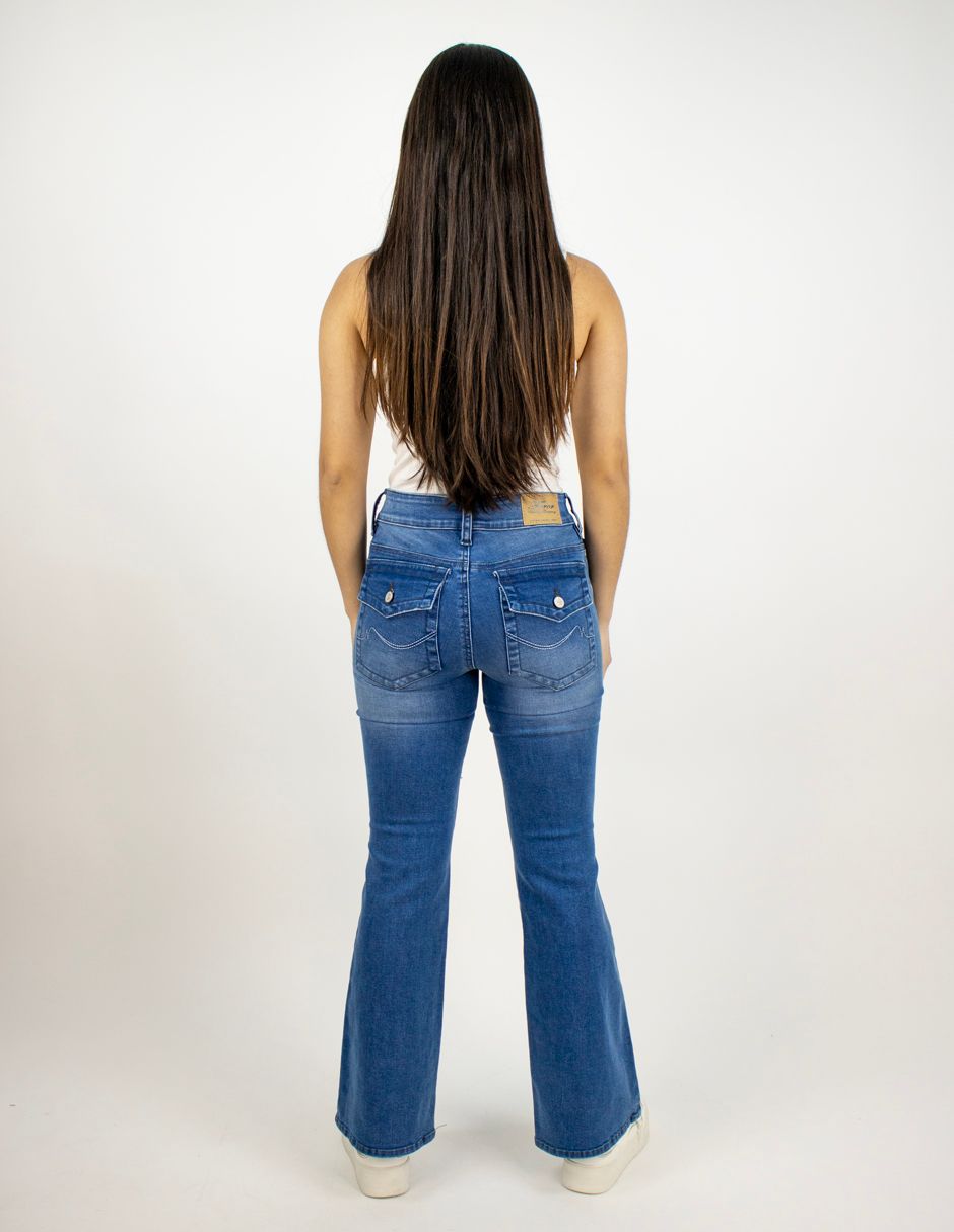 EXCLUSIVO SUBURBIA FLARE260502 Jeans Furor Flare Mezclilla Vintage Stone