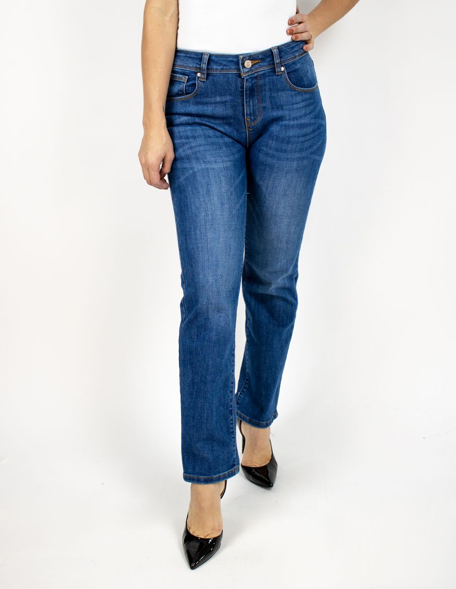 EXCLUSIVO SUBURBIA 2508 Jeans Furor Jackie Mezclilla Moda Doble Stone