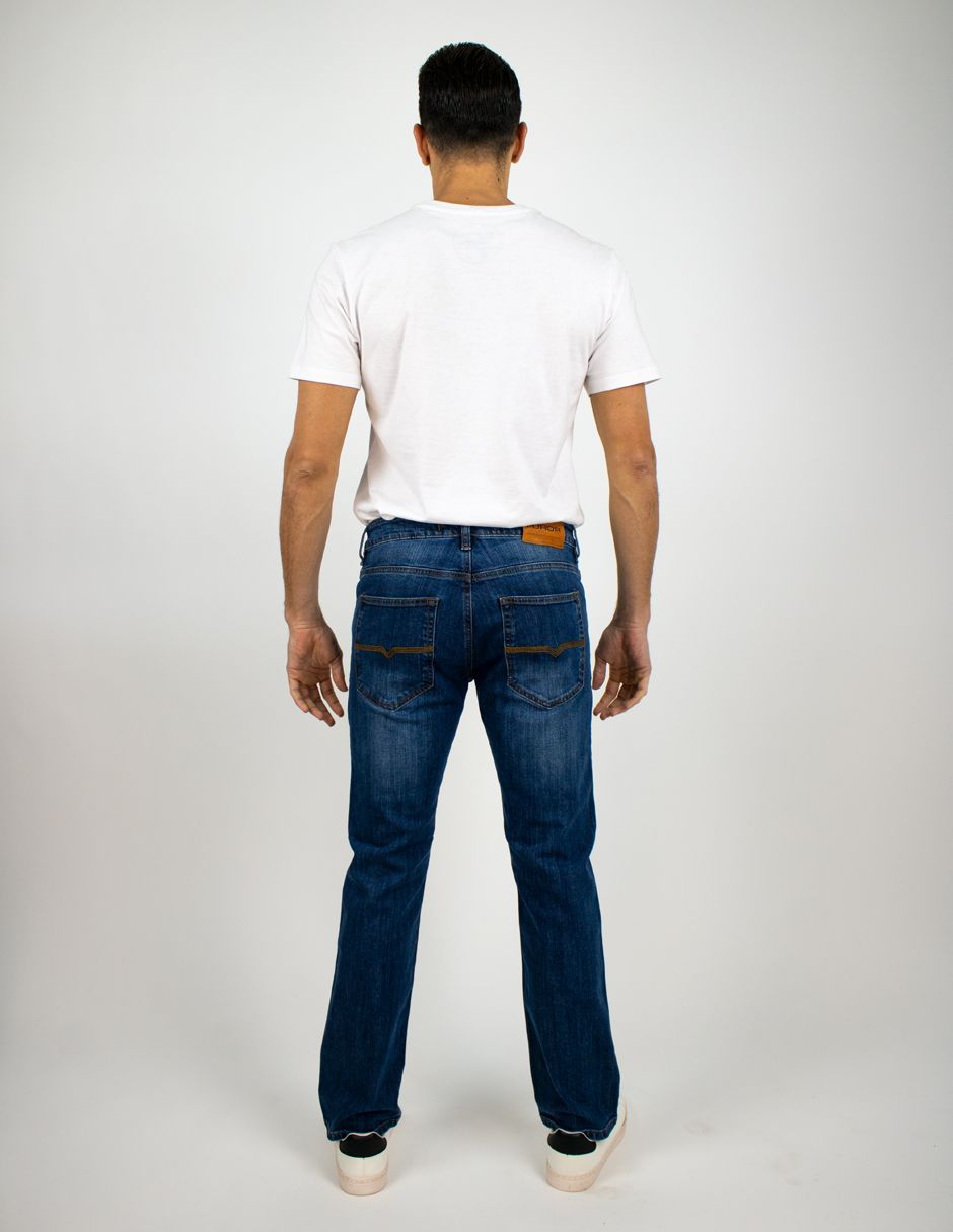 EXCLUSIVO SUBURBIA OS02264 Jeans Furor Original Straight Mezclilla Dark Índigo