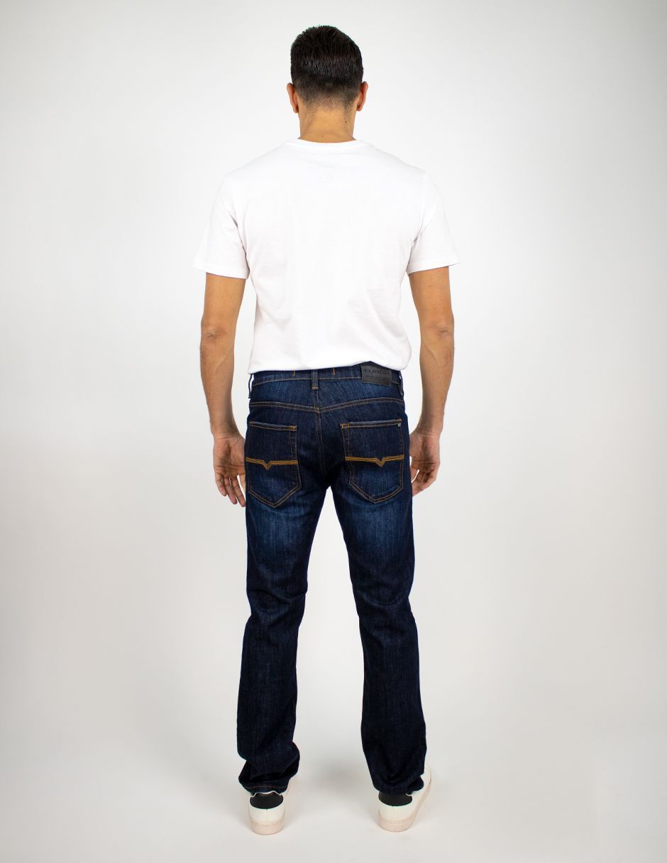 EXCLUSIVO SUBURBIA OS02265 Jeans Furor Original Straight Mezclilla Deep Índigo