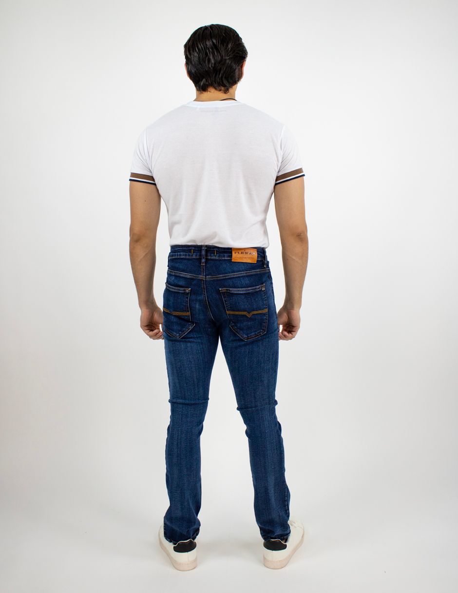 EXCLUSIVO SUBURBIA OS052610 Jeans Furor Original Straight Mezclilla Dark Índigo