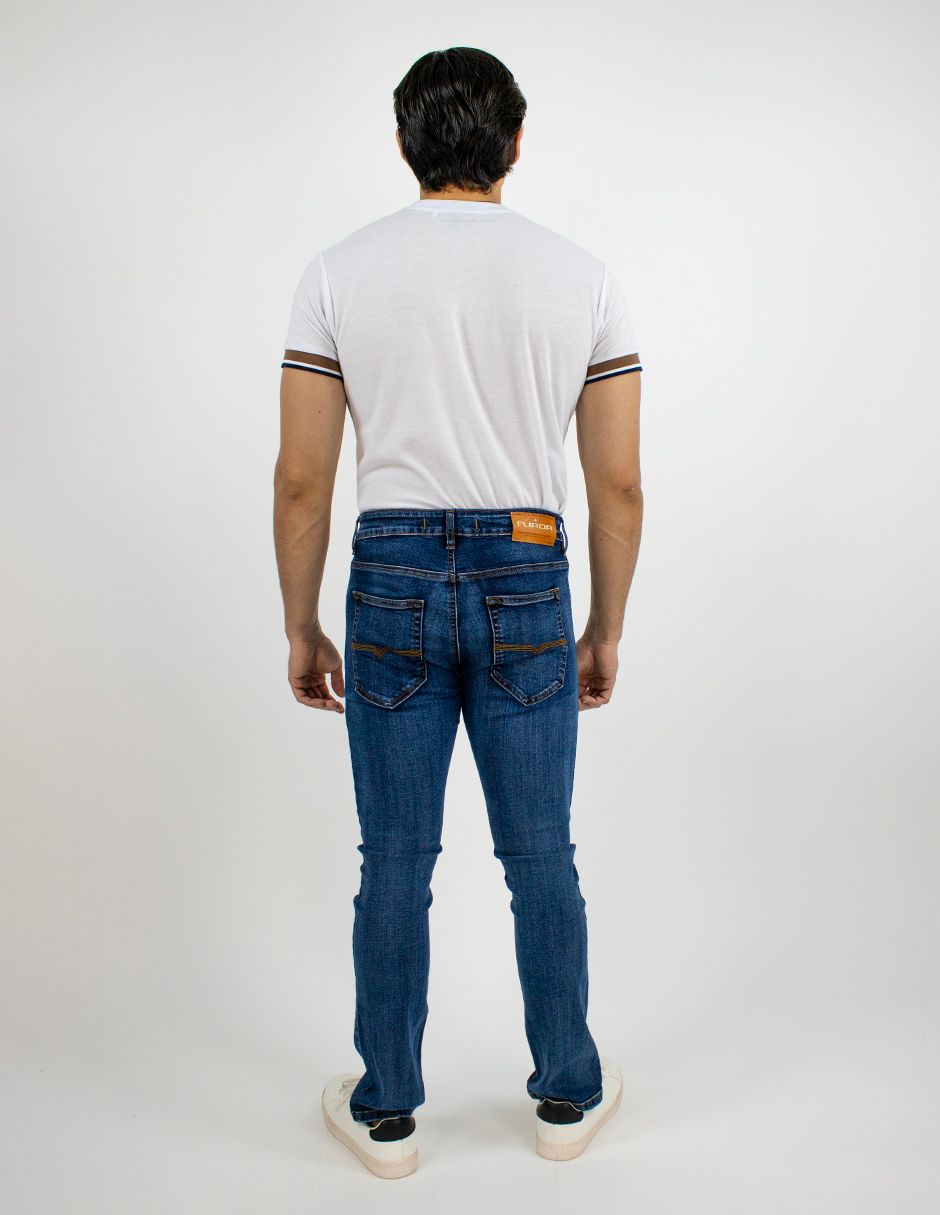 EXCLUSIVO SUBURBIA OS05269 Jeans Furor Original Straight Mezclilla Deep Índigo