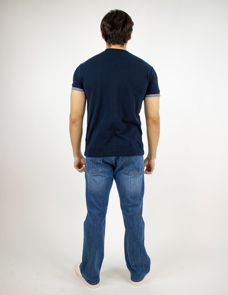 EXCLUSIVO SUBURBIA FIT0301MARINO Playera Furor Manga Corta Slim Fit Marino