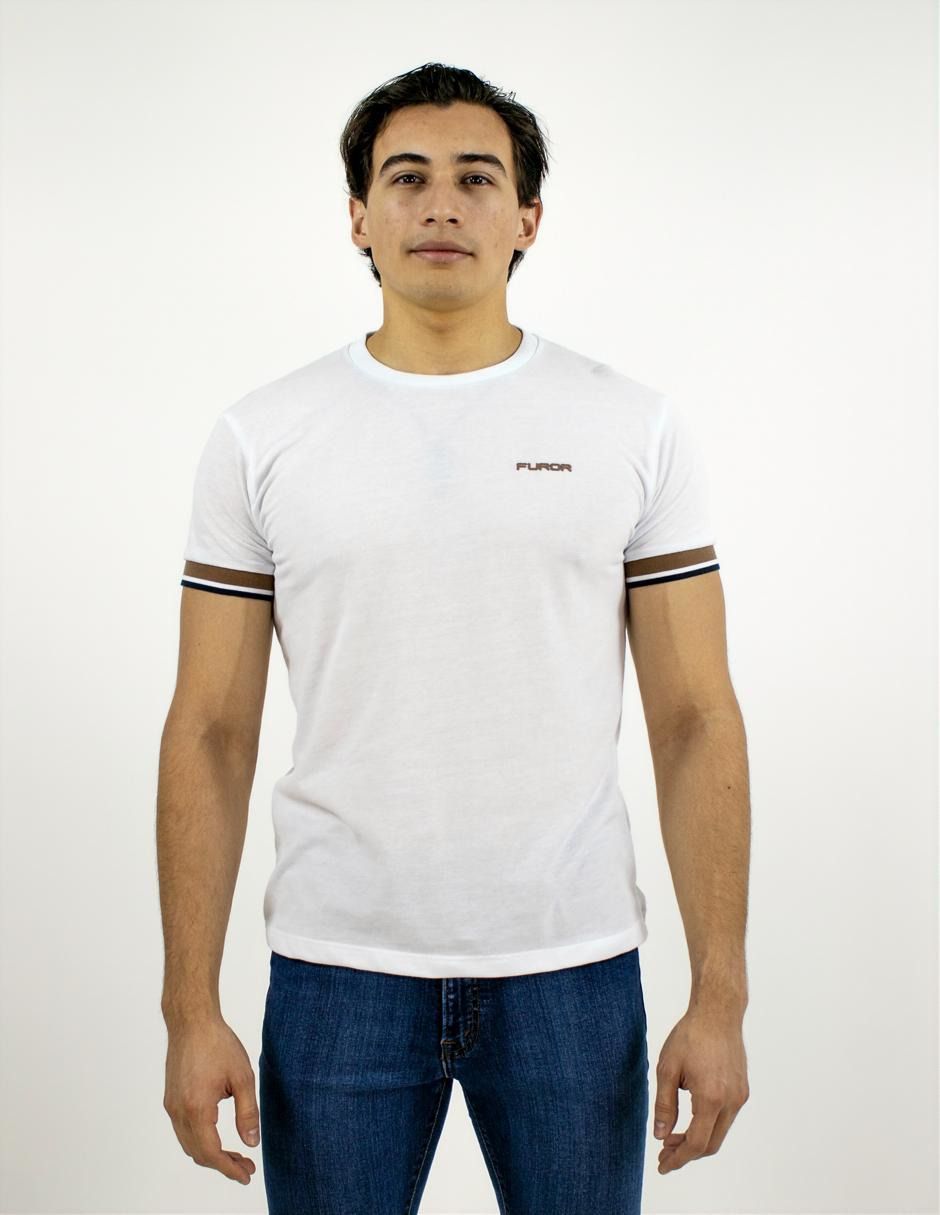 EXCLUSIVO SUBURBIA FIT0601BLANCO Playera Furor Manga Corta Slim Fit Blanco