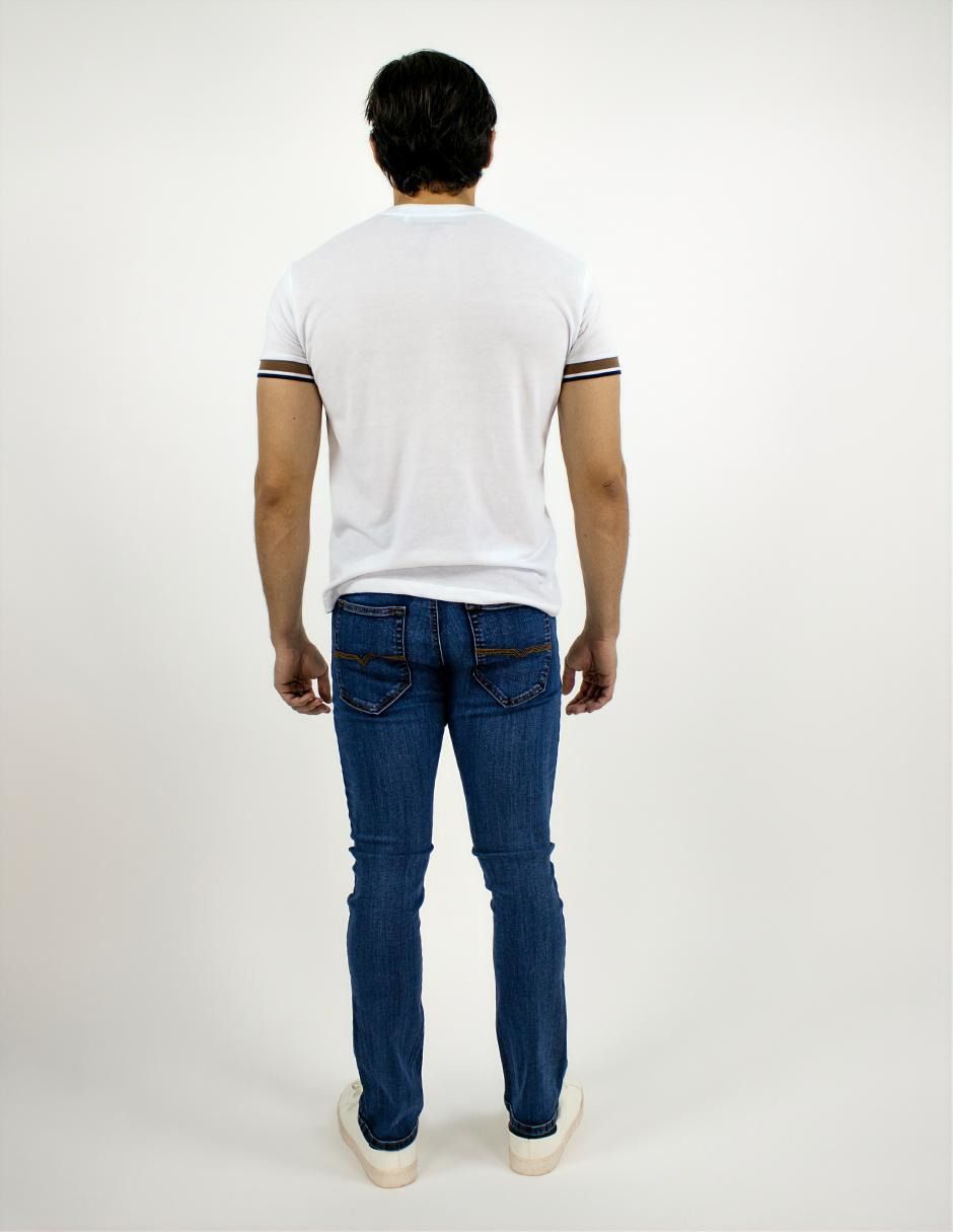 EXCLUSIVO SUBURBIA FIT0601BLANCO Playera Furor Manga Corta Slim Fit Blanco