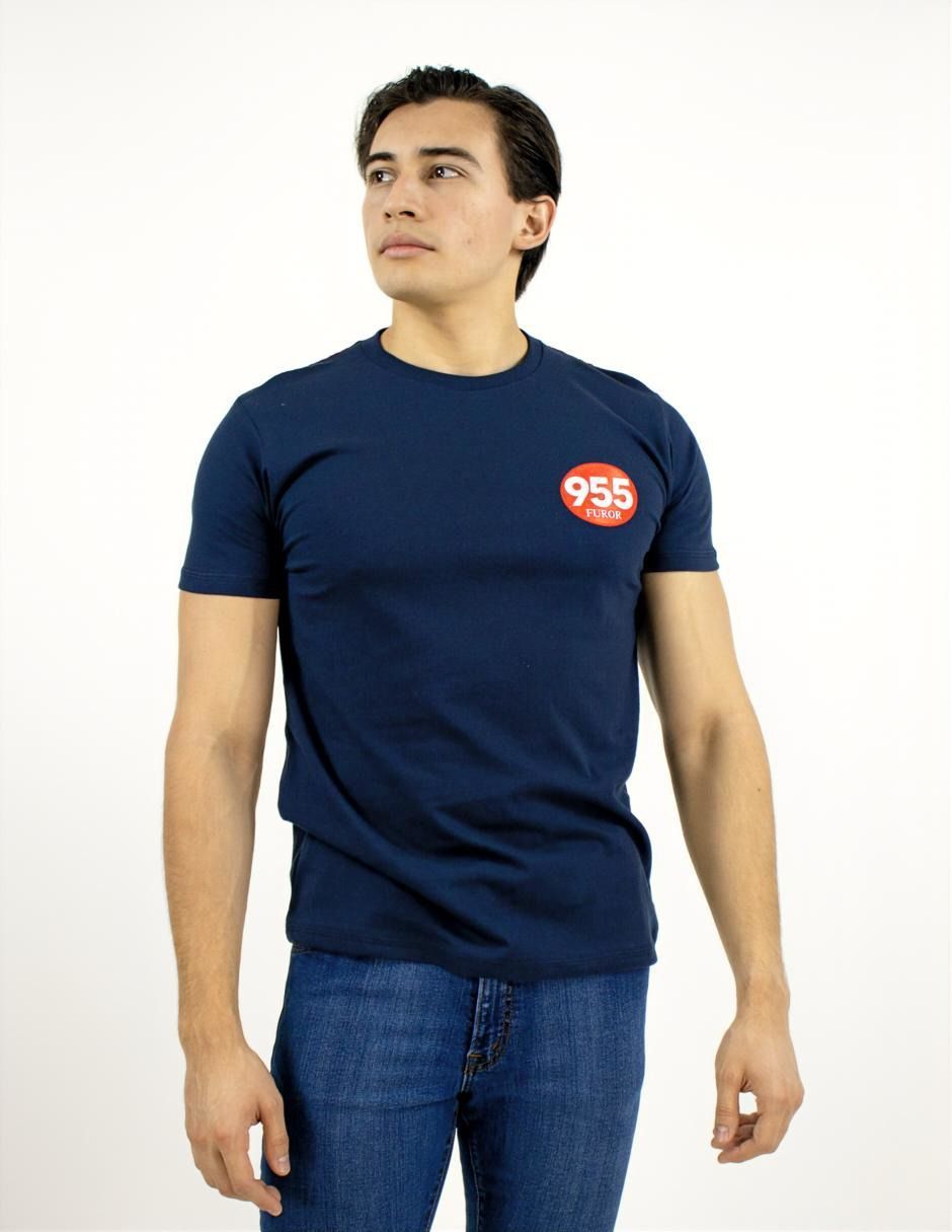EXCLUSIVO SUBURBIA LEBEL0605MARINO Playera Furor Manga Corta Slim Lebel Marino