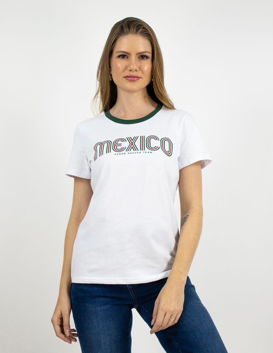 EXCLUSIVO BOUTIQUES MEX86BLANCO Playera Furor Chifón Blanco Con Estampado