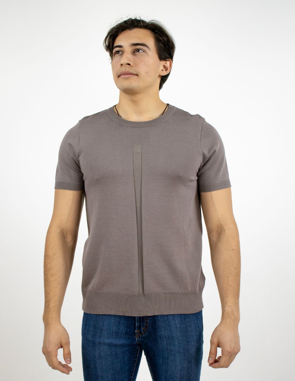 EXCLUSIVO BOUTIQUES T10404868  Playera FurorManga Corta Tejido de Punto Terracota