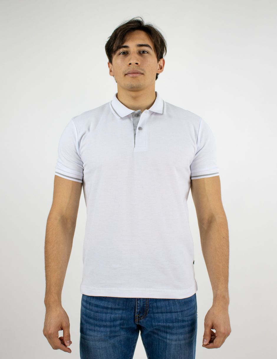 EXCLUSIVO SUBURBIA FPBASIC0126BLANCO Playera Furor Polo Tejido de Punto Blanco