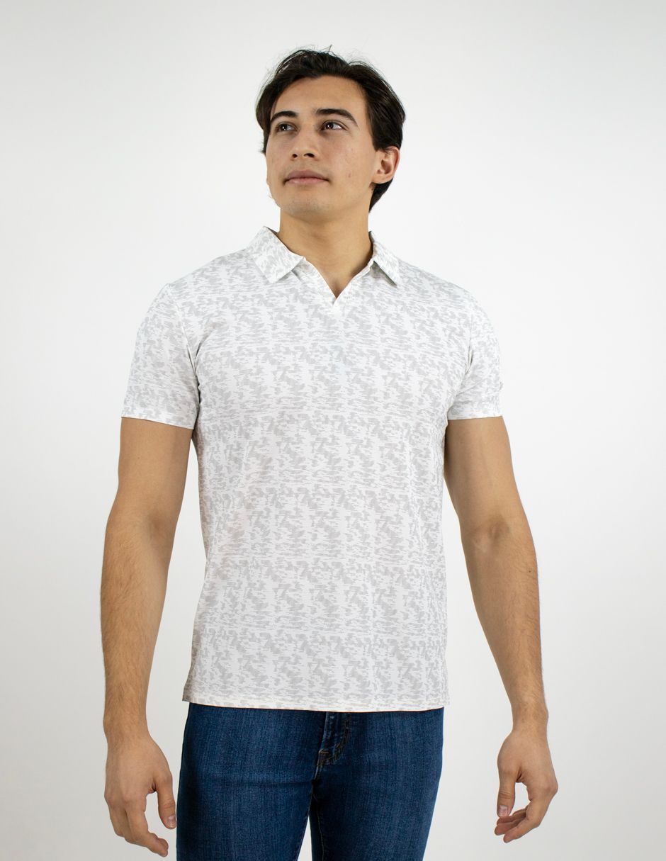EXCLUSIVO BOUTIQUES T10404865 Polo Furor Poliamida Stretch Off White All Print
