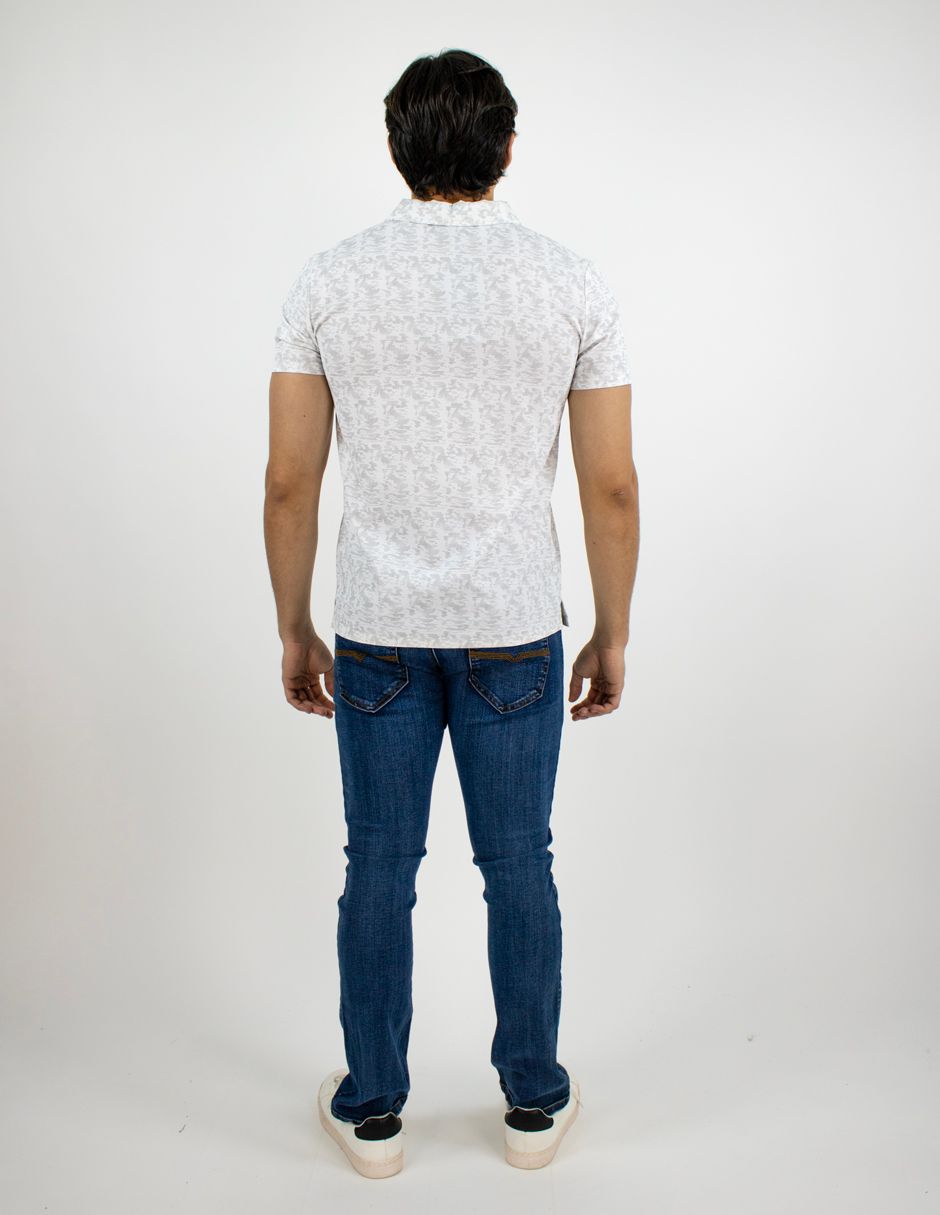 EXCLUSIVO BOUTIQUES T10404865 Polo Furor Poliamida Stretch Off White All Print
