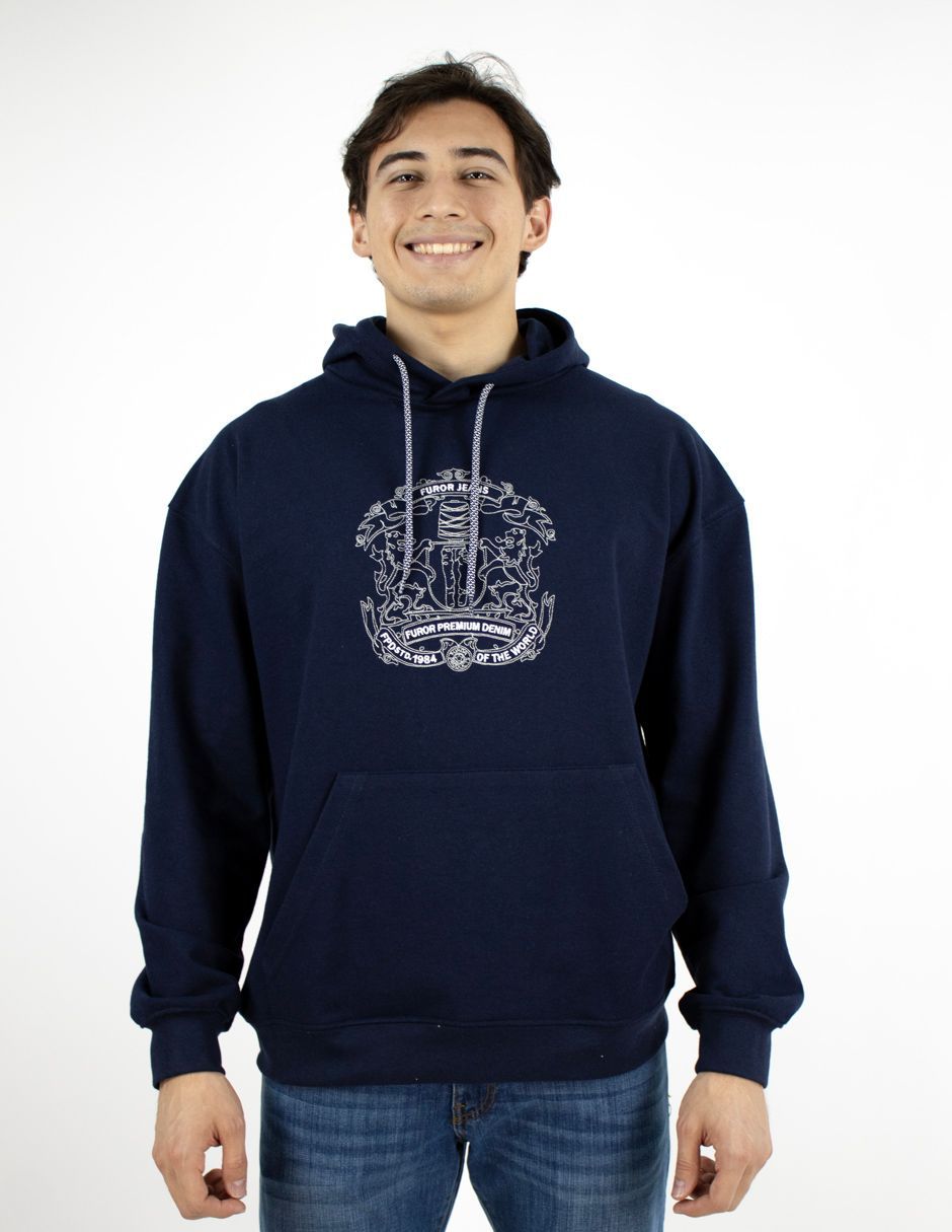 EXCLUSIVO SUBURBIA SDHOODIE02MARINO Sudadera Furor Hoodie Bolso Canguro Poliéster Algodón Marino