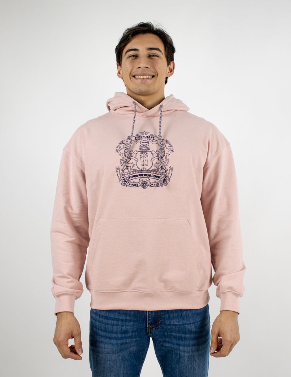 EXCLUSIVO SUBURBIA SDHOODIE02PALODEROSA Sudadera Furor Hoodie Bolso Canguro Poliéster Algodón Palo de Rosa