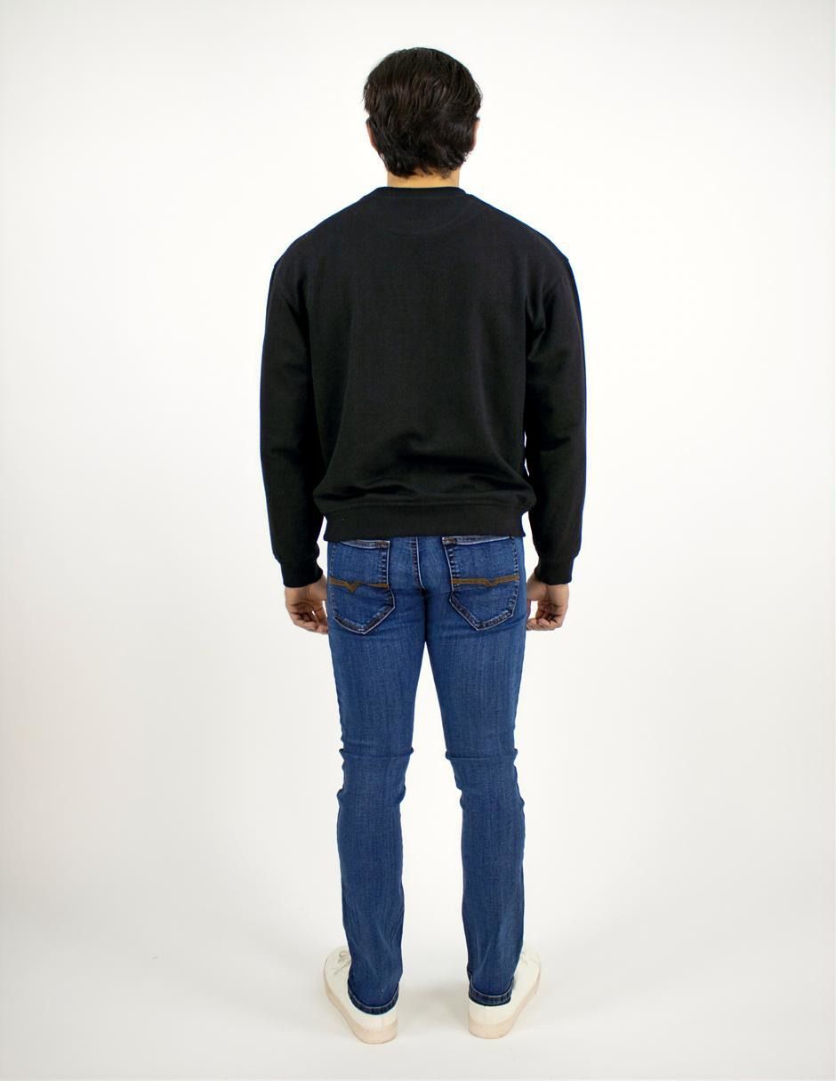 EXCLUSIVO SUBURBIA SDDENIM02NEGRO Sudadera Furor Cuello Redondo Poliéster Algodón Negro