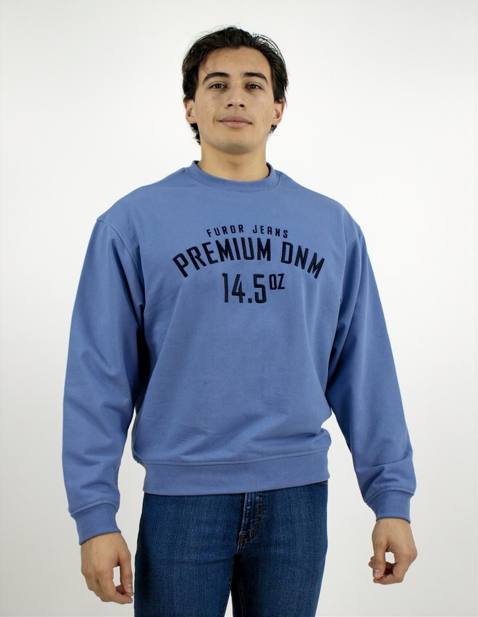 EXCLUSIVO SUBURBIA SDDENIM02PIZARRA Sudadera Furor Cuello Redondo Poliéster Algodón Pizarra
