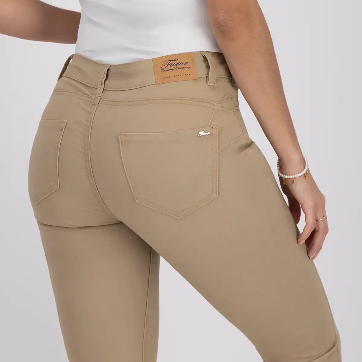 Jeans Furor Pink Gabardina