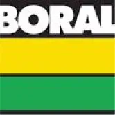 A yellow , green and black logo for a company called boral.