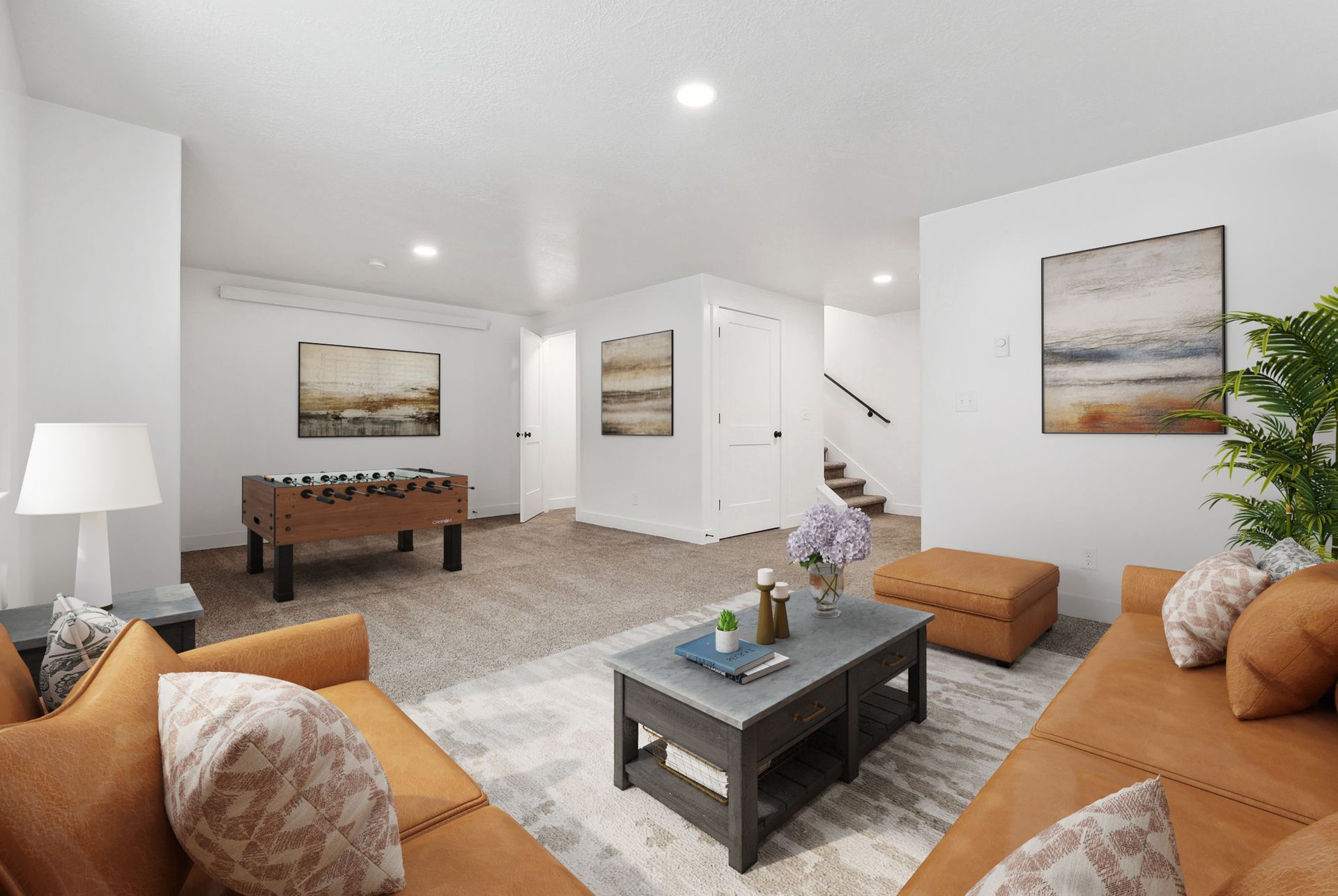 Bright living room 3 bedroom townhome for rent Ogden Madison Towns on 40th