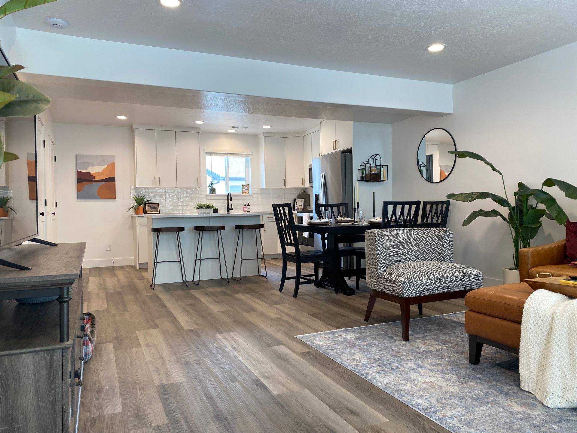 Kitchen and living area 2 bedroom townhome for rent in South Ogden, UT Madison Towns on 40th