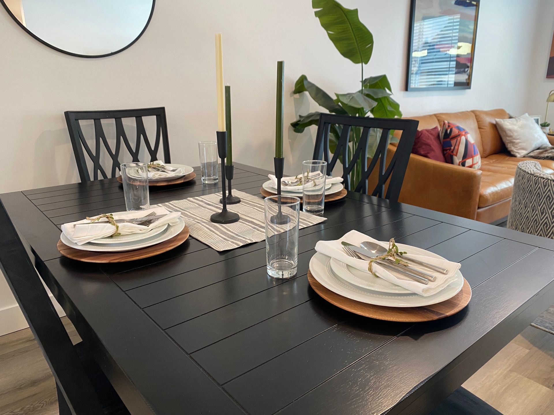 Dining room in 3 bedroom townhome for rent South Ogden Madison Towns on 40th