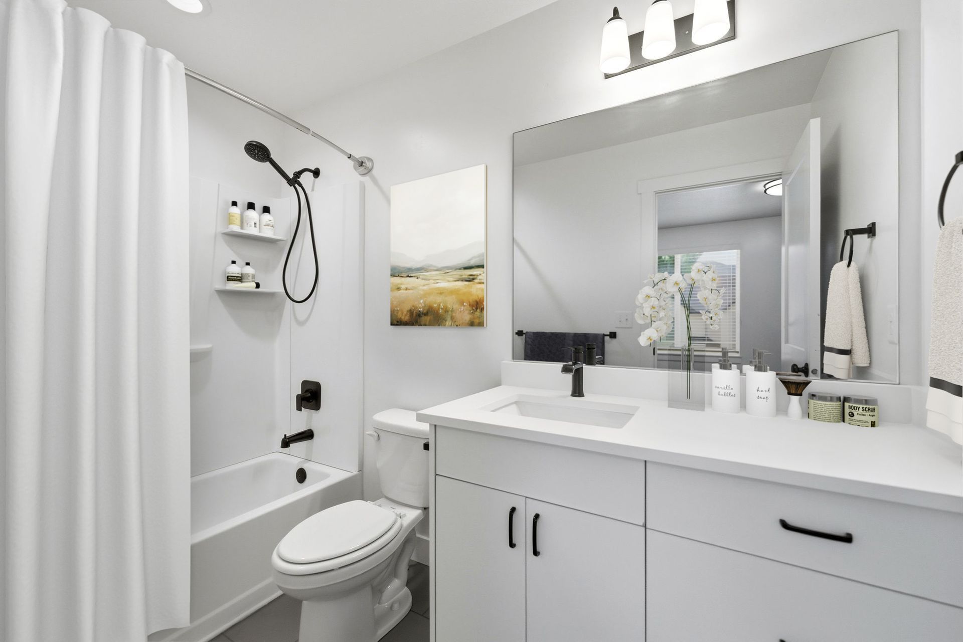 Bathroom in 4 bedroom pet friendly townhome for rent South Ogden UT Madison Towns on 40th