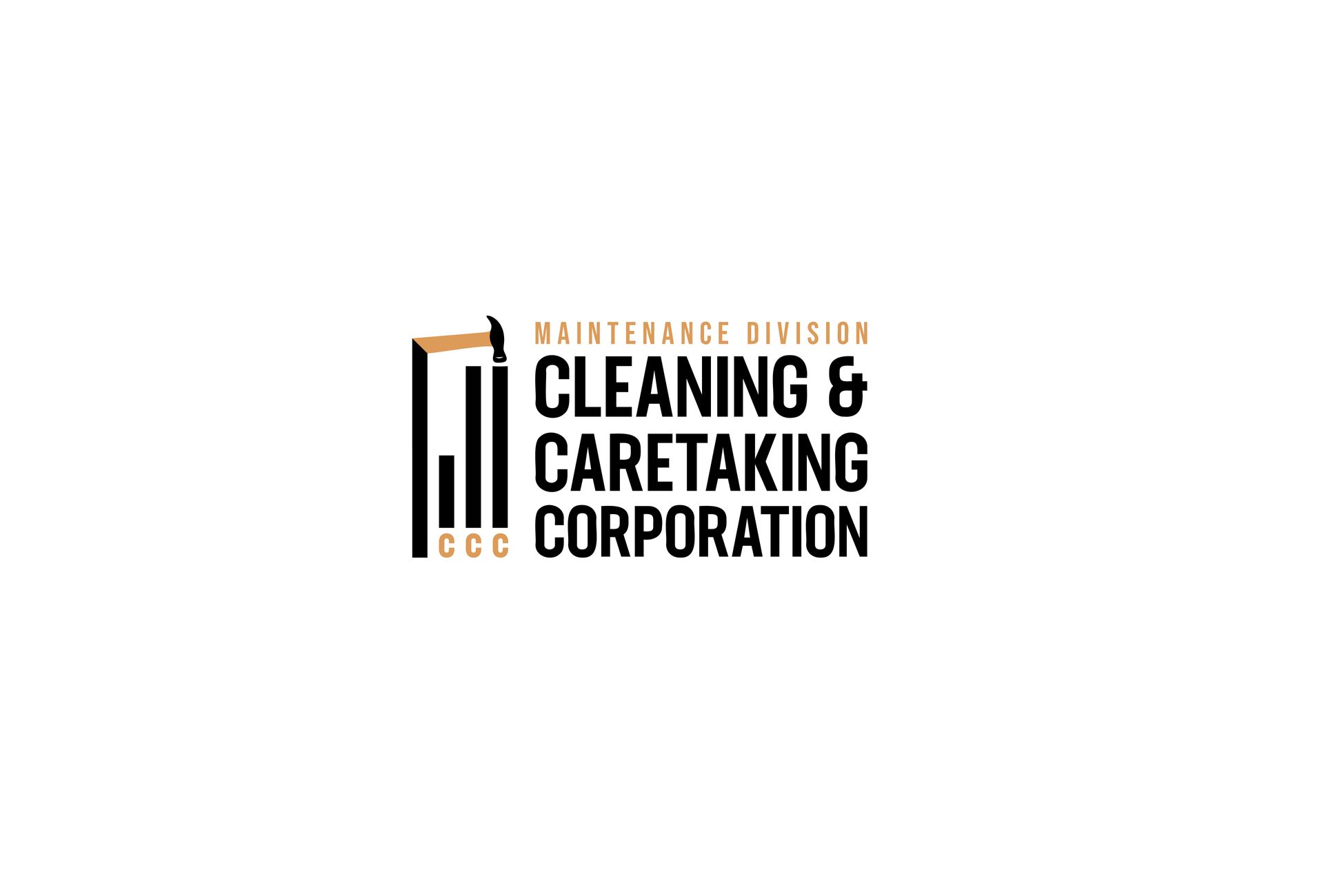 Logo for Patak's Housekeeping Cleaning & Caretaking Corporation in black, white, and orange