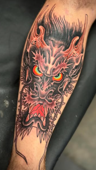Traditional Japanese dragon tattoo done at Classic Tattoo in Richmond VA