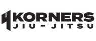 Korners Jiu-Jitsu black logo on white background