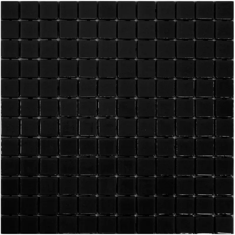 Black square mosaic tile pattern.