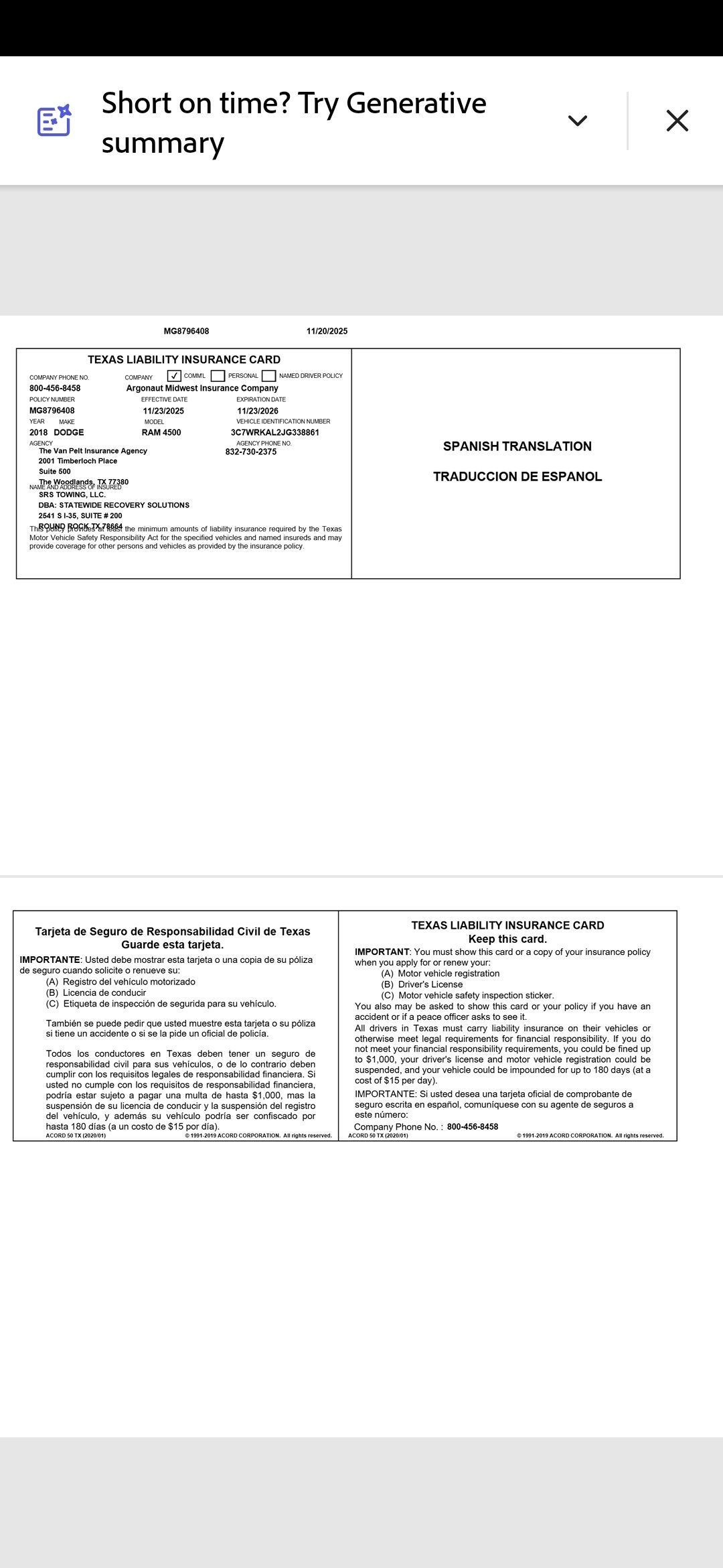 Blurry screenshot of a document page with small tables and two text blocks on a white background.
