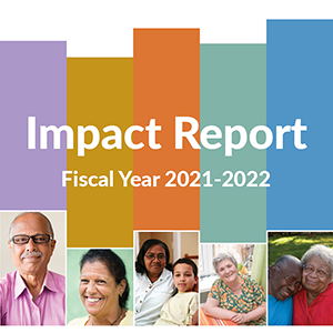 Cover of an impact report with the title 
