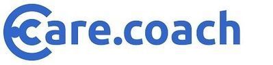 The blue Care.coach logo, featuring a stylized 