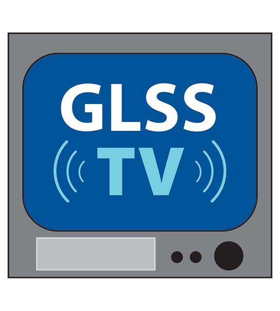 GLSS TV logo inside a old style television set
