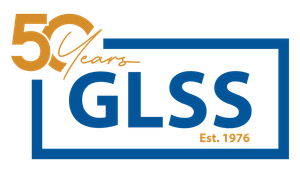 GLSS logo with “50 years” in gold and “Est. 1976” in blue inside a blue rectangle