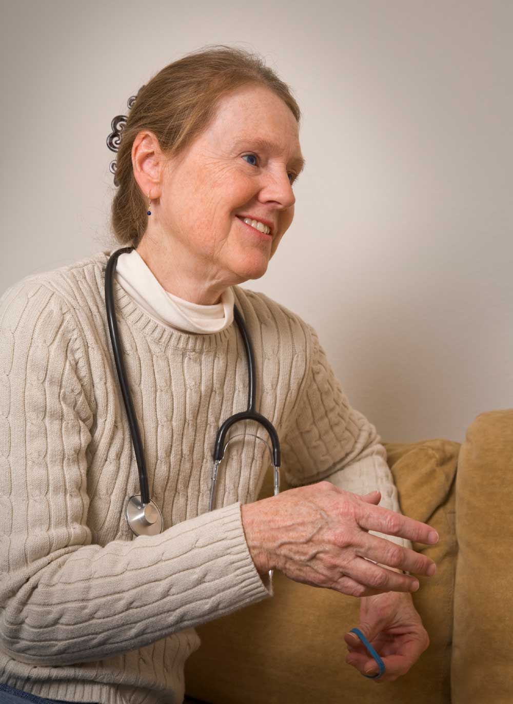 Woman with stethescope