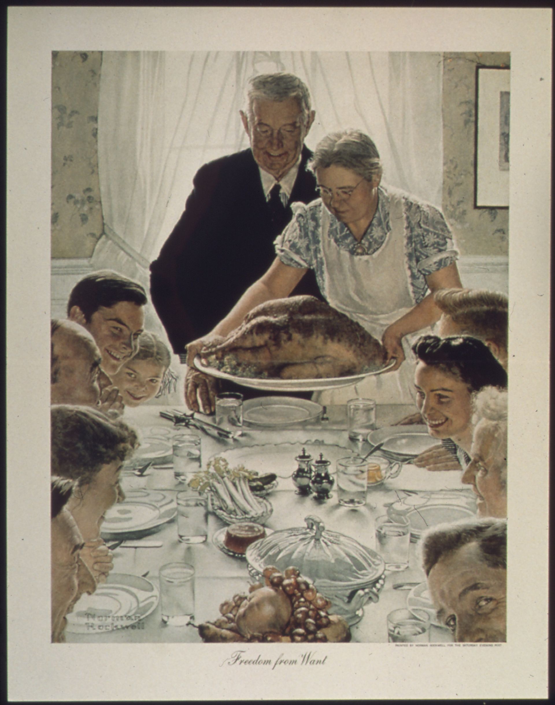 happy family during thanksgiving