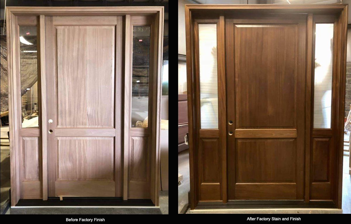 Solid wood doors made to order with factory stain and finishnt