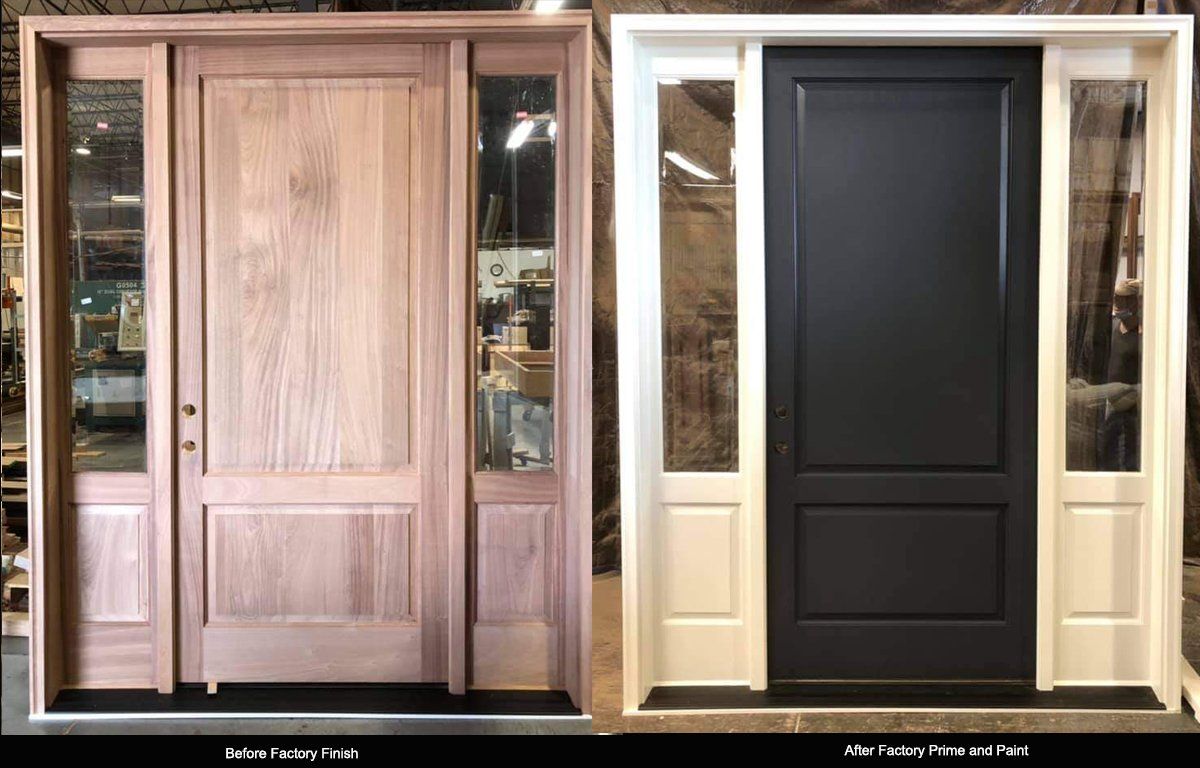 Solid wood doors made to order with factory prime and paint