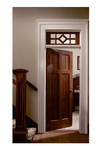 P&L Unique 4 panel craftsman interior solid wood door