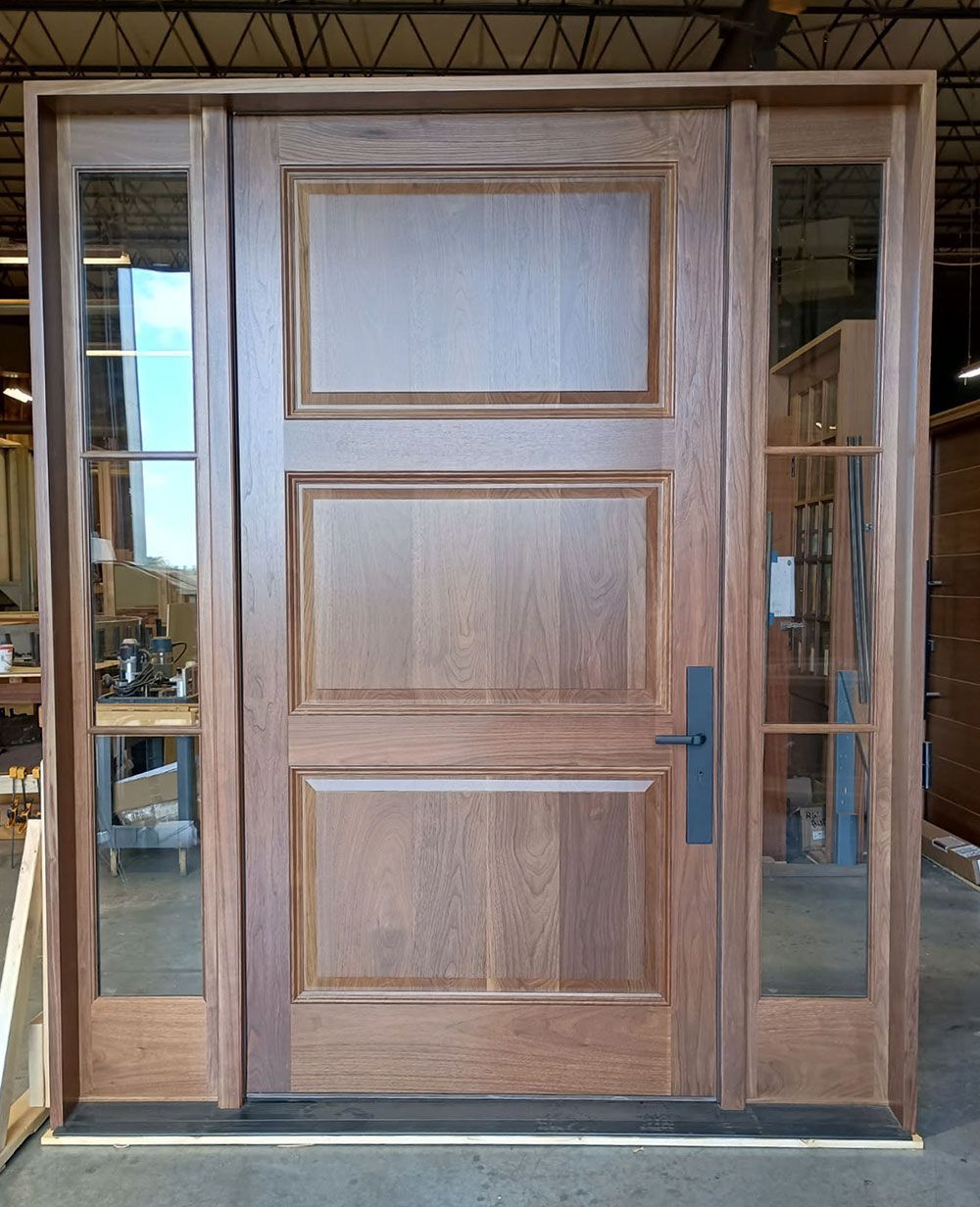 Cumberstone #28921
Walnut door finished in clear
Hoppe multi-point lock with Emtek large plate lever set
Annapolis, MD