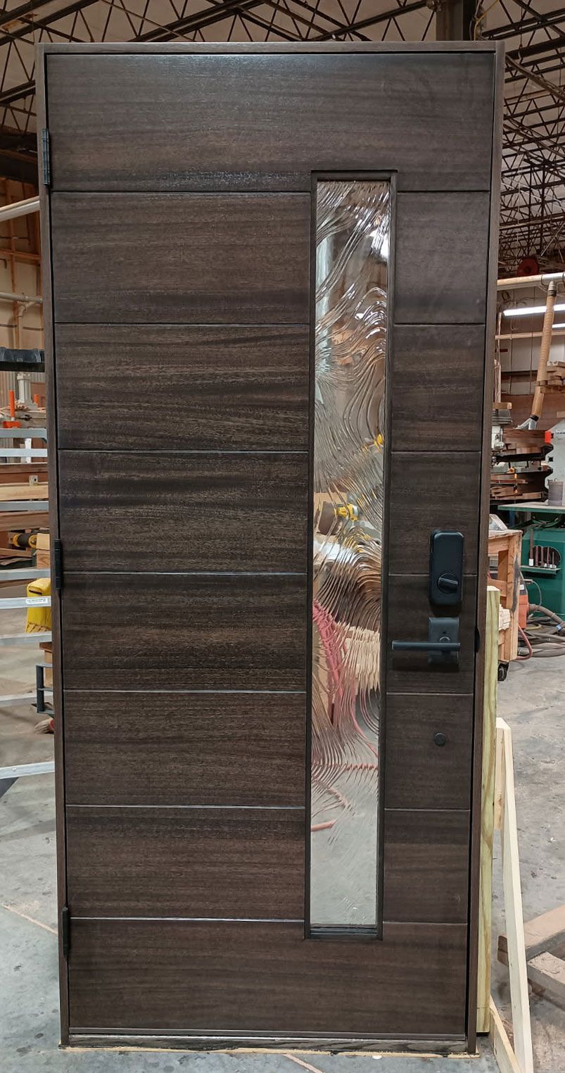 Dantonio #28793
Mahogany flush door
Baroque glass
Stained Minwax Ebony
Alexandria, VA