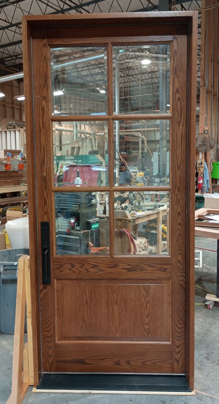 Farina #29262
Red Oak door
Beveled glass
EMTEK LAUSANNE HANDLE SET
Finished in Saddle
Rumson, NJ