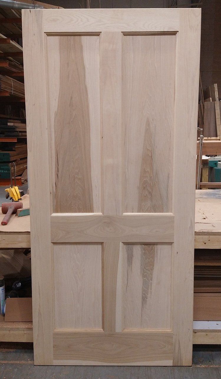 Hickory interior 4 panel door