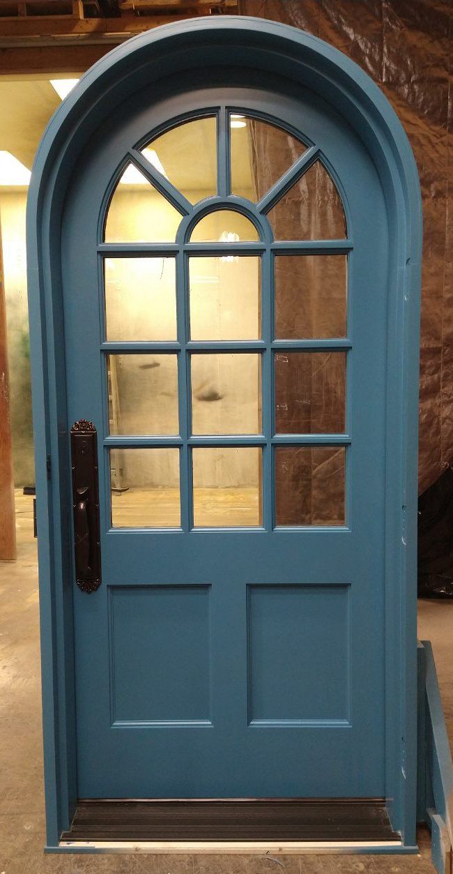 Mahogany door & screen door Painted silken peacock