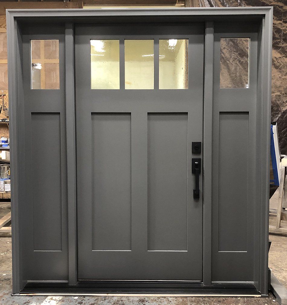 Ugar #27646 Mahogany door – seedy glass Painted custom colors