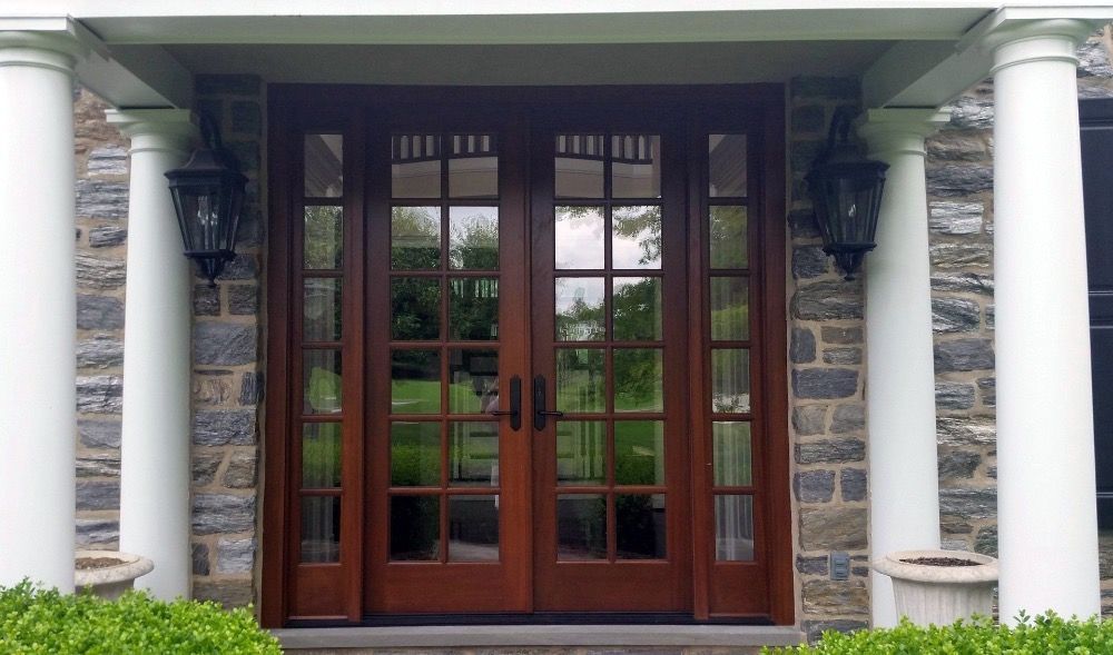 exterior wooden French door