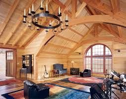 wooden home recording studio