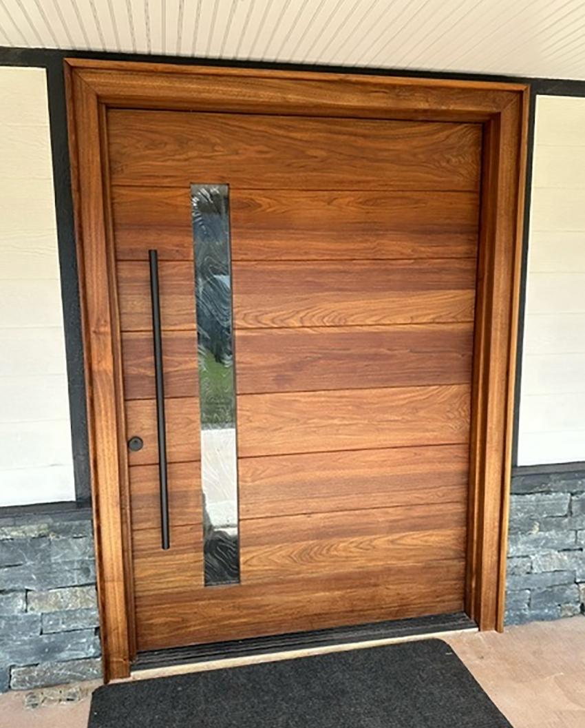 Wishart #28258
Walnut flush door – pivot door - exterior view
Customer did the finishing
Clyde, NC