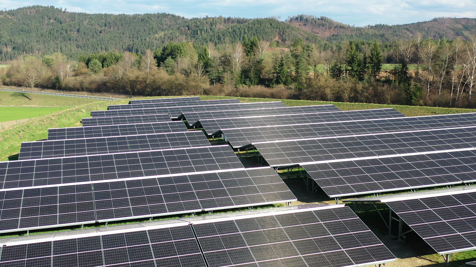Drohnenbild Solaranlage