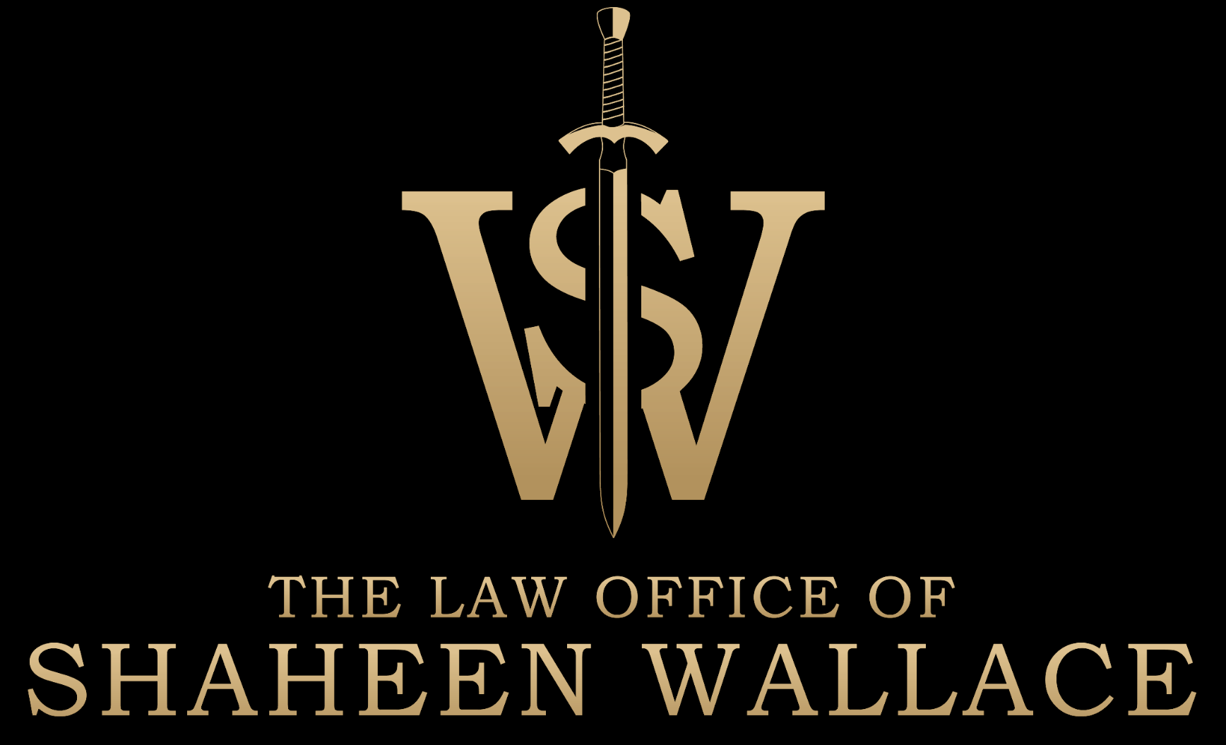 A logo for the law office of shaheen wallace